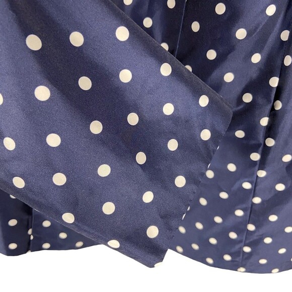 Chicos Women’s Size 0 Small Navy Blue Polka Dot Buttoned Jacket Blazer Outdoor - Picture 4 of 8